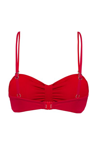 Trendyol Collection Red Strapless Draped Bikini Top Tbess25Bu00029