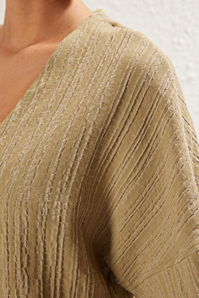 Trendyol Collection Green*011 Plain Weave 99% Polyester,1% Elastane