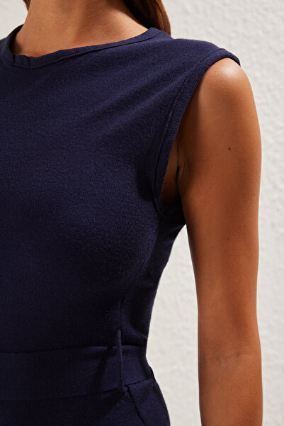 Trendyol Collection Navy Blue Midi Belted Dress Twoss25El00310