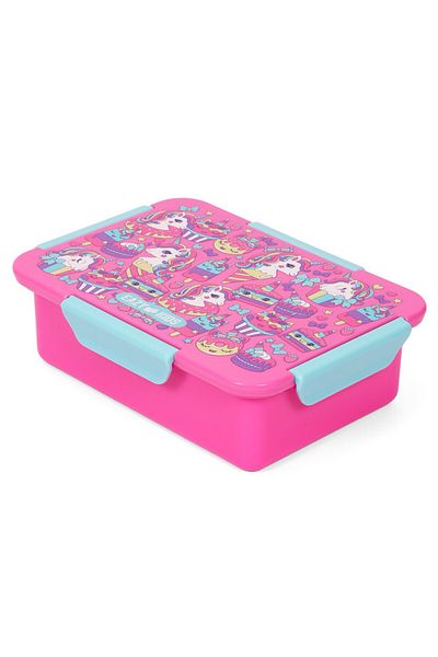 Eazy Kids صندوق غداء بينتو قابل للتحويل بمساحة 1/2/3/4 مقصورة، حلوى يونيكورن - وردي، 850 مل