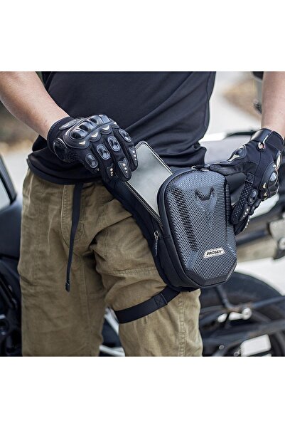 ebakbak Motosiklet Bel Bacak Çantası Sert Kabuk Model Motor Bacak Çanta Leg Bag