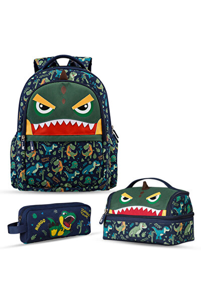 Nohoo حقيبة مدرسية للأطفال مقاس 16 بوصة مع حقيبة غداء وحافظة أقلام (مجموعة من...