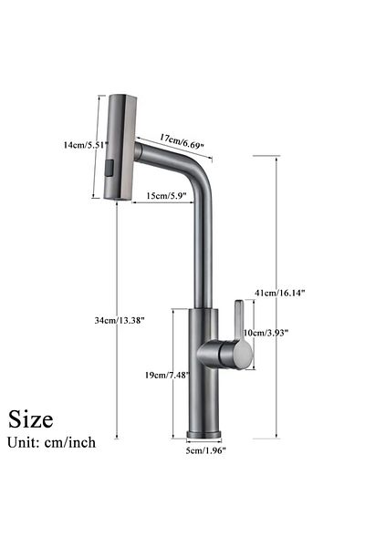 OEM Black Smart Waterfall - Touch, 3 Functions, Spiral Kitchen Sink Faucet