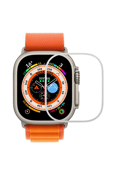 Kılıfist Watch Ultra 49mm Klfs Metal Case Protective Watch Bezel - Silver