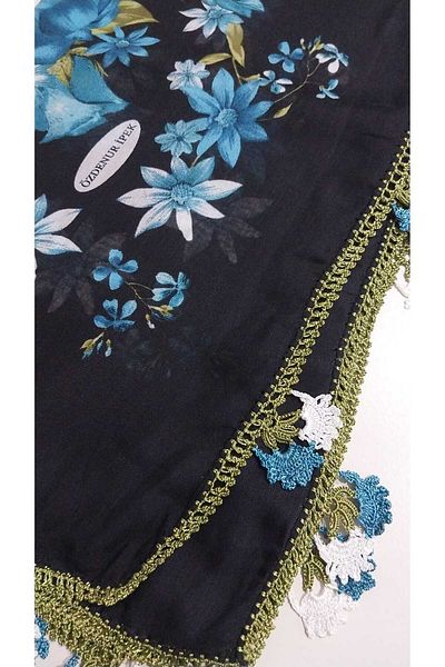 Papatyam Handcrafted Crochet Embroidered Writing/Crochet Embroidery/Crochet Embroidery Emeni/Vintage/Cinnamon/Polyester