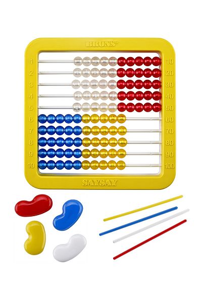 Polin Saysay Luxury Abacus + Number Beads + Number Beans Set