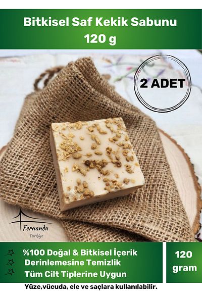 Fernanda Luxury 100% Natural Handmade Thyme Soap Face Hair Body Skin Original Herbal 120 g - 2 Pcs