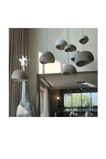 Home Bone Üçlü Sarkıt Aydınlatma 30-30-30 CM Beton Gri