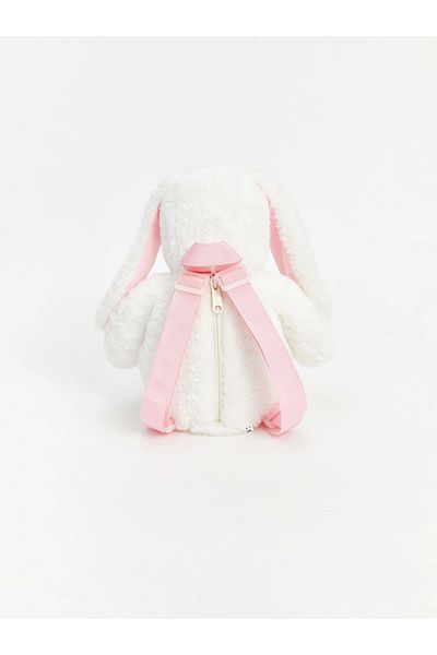 LC Waikiki Lcw Accessories Ecru Rabbit Figured Girl's Plush Backpack