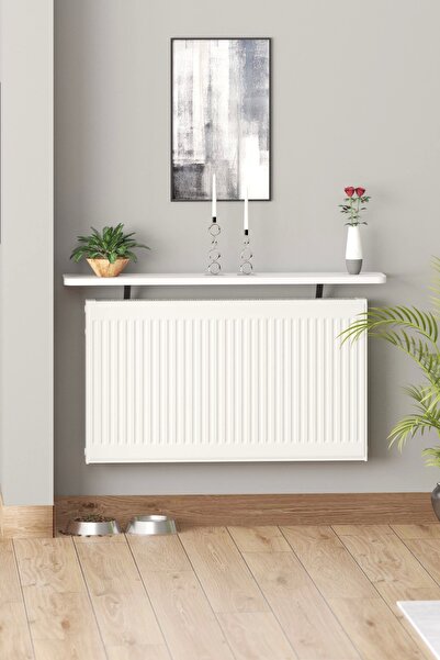 Pinhal Home Oval Kenar 120 Cm Beyaz Petek Üstü Uçan Raf Dresuar