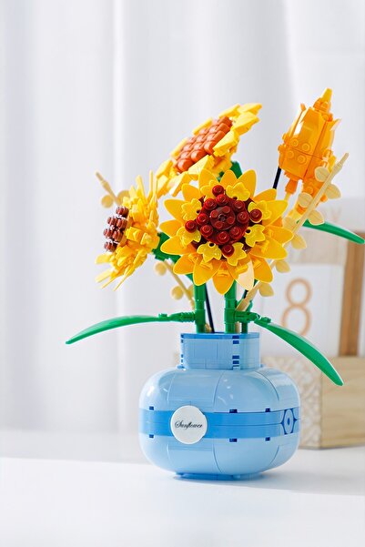 balody Vase Flowers Series – Sunflowers (Bl21090) – Mini Block Building Toys Set