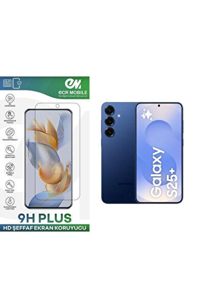 Ecr Mobile Samsung Galaxy S25+ Ekran Koruyucu 9H Esnek Nano Cam Tam Uyumlu Şe...