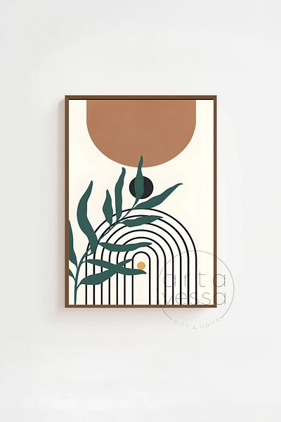 Artavessa Σετ ζωγραφικής 3 τεμαχίων καφέ με πραγματικό ξύλινο πλαίσιο - Μοντέλο 13