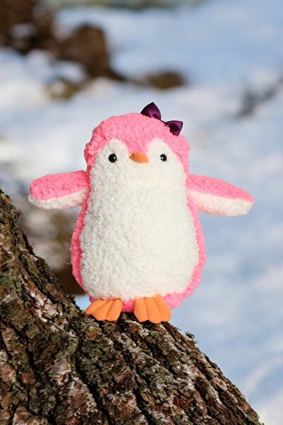 TimeStart لعبة بينجو البطريق اللطيفة مقاس 30 سم من القطيفة باللون الوردي، رفي...