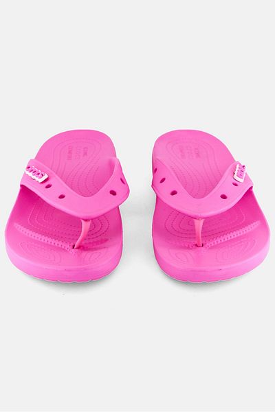 Crocs شبشب نسائي سهل الارتداء بشعار العلامة التجارية، وردي