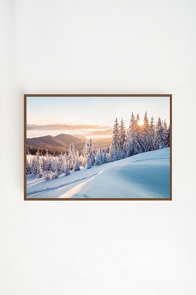 Artavessa Комплект за картини с кафява рамка от истинско дърво - Модел 18