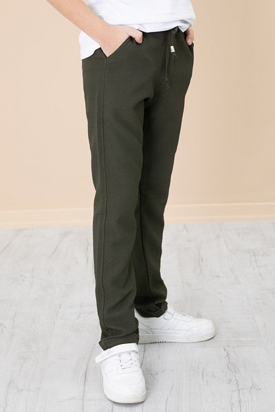 Cansın Mini Khaki Double Leg Boy's Jogger Fabric Trousers 20054