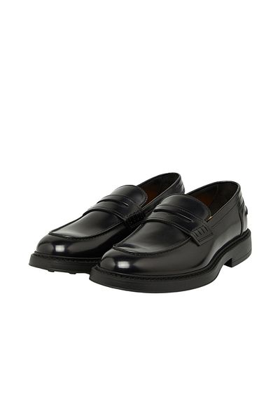 Doucal's Black Leather Men's Classic Shoes Du2726Bruxuf007Nn00