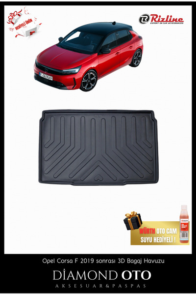 Rizline Opel Corsa F 3d bagaj havuzu 2019-2020-2021-2022-2023-2024