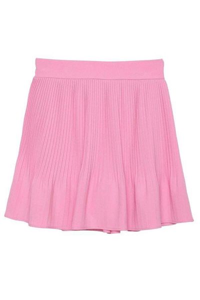 Quzu 40801 - Pink Pleated Short Skirt