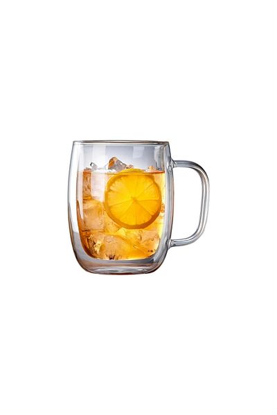 Heredot Mithra Life 250ml - Double Wall and Heat Insulated Transparent Handle Glass Mıt1008