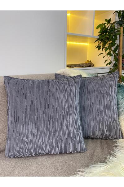 Home غطاء وسادة قطعتين من القماش المخملي مقاس 45*45