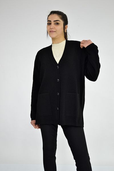 Tuğra V-Neck Short Knitwear Cardigan