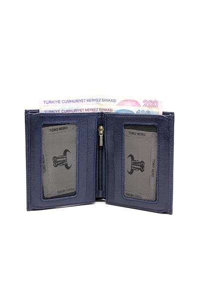 Çanta Sepetim Genuine Leather Men's Wallet with Plenty of Card Holders Paper Money Compartment Wallet