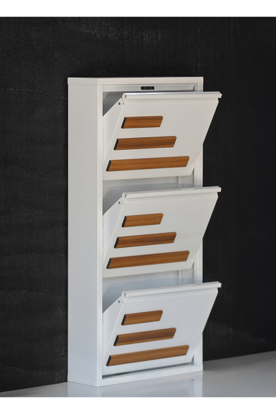 Formet 3 RAFLI MDF DEKORLU METAL AYAKKABILIK