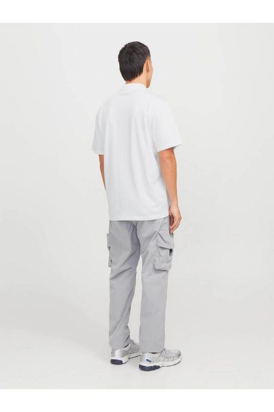 Jack & Jones Ανδρικό μπλουζάκι Jcofusıon Pıque Polo Ss White 12273127