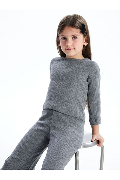 LC Waikiki Lcw Crew Neck Basic Girl's T-Shirt and Pants 2-Piece