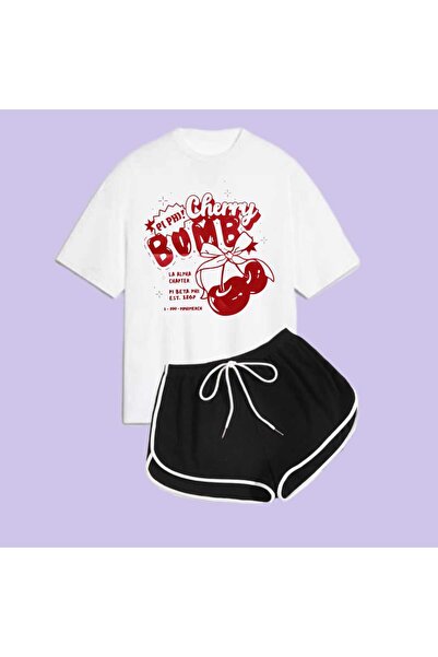 Elvino Set de tricou cu pantaloni scurți Pinterest dublu imprimat cu tematică...