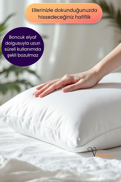 Viselia Μαξιλάρι Αντιβακτηριδιακή Γέμιση Μαξιλαριού Ύπνου Βαμβακερή Θήκη 900 γρ.