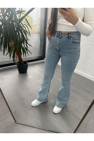 MELEK ARAZ Blue Spanish Leg Jeans