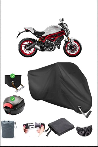 Breen Black Ducati Monster 797 Plus Rear Bag Lock Compatible Waterproof Canva...
