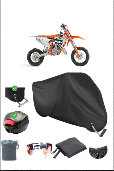 Breen أسود KTM 50 SX قفل خلفي متوافق مع القماش المشمع المقاوم للماء (دراجة نا...