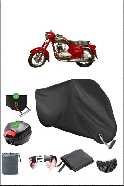 Breen Black Jawa Cz 250 Rear Bag Lock Compatible Waterproof Canvas (Motorcycle)