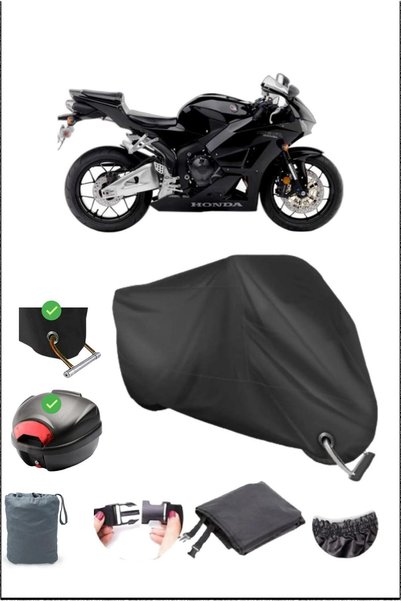 Breen Black Honda Cbr 600 Rr Rear Bag Lock Compatible Waterproof Canvas (Moto...