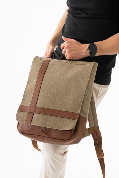 Baginn Men's Backpack 35*22 cm Canvas Fabric Business Backpack with Laptop Compartment School Bag Mega Bag