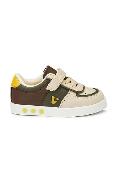Vicco Sam Lighted Orthopedic Children's Sports Shoes Khaki