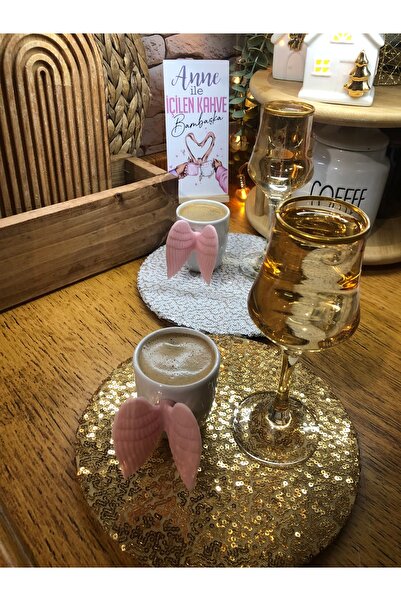 zeynepin dükkanı Payetli Orta Boy Tek Kişilik Kahve Çay Sunum Servis Supla