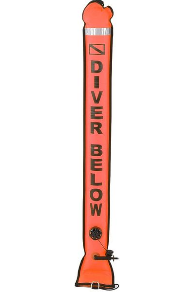 ARDSU Surface Marker Float, Inflatable Nylon Marine Float, 47" Signal Positioning Warning Tube