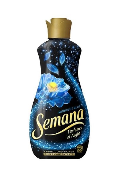Semana Perfumes Of Night Midnight Blue Super Concentrated Fabric Softener, 66 Washes, 1.65l