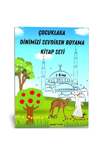 Enine Boyuna Eğitim Çocuklara Dinimizi Sevdiren Boyama Kitap Seti (3 Kitap)