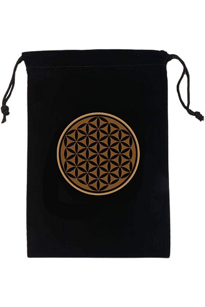 Boomtown Tarot Purification Pouch - Flower of Life Pantone Copper Cloth Pouch 15X20Cm