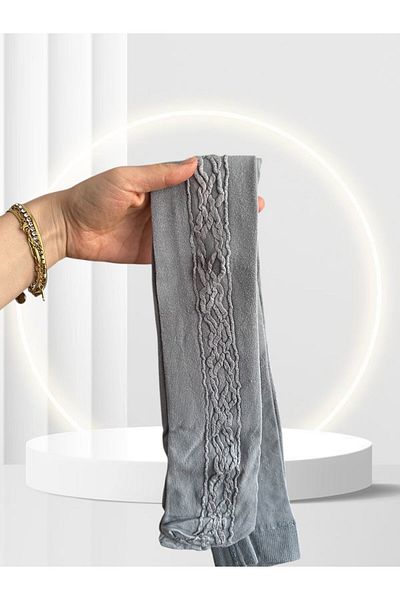 İntive Lingerie Flame 220 Denim Geometric Patterned Bamboo Added Knitwear Pantyhose