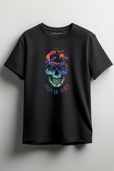 Merch&ice Plaža Skull Štampano Unisex T-shirt