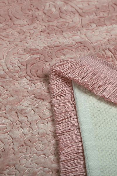 Dokumacıoğlu Nova Pink - 80x150 cm Μεγάλο Αθλητικό Μαλλιά Αντιολισθητικό Μοκέτα Μπάνιου με Φούντες