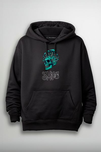 Merch&ice Hanorac unisex cu imprimeu Smile Skull