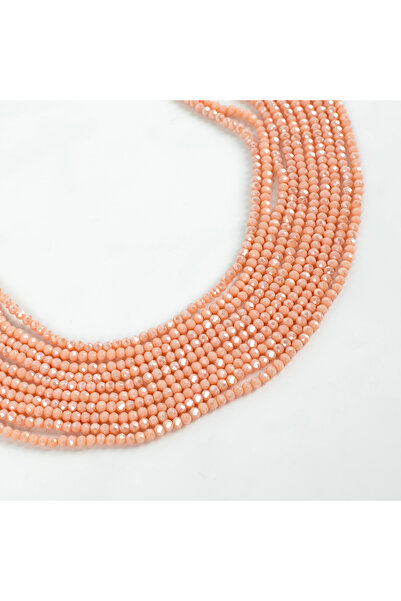 yfhobi 1 Dizi (130-135 Adet) - 3 mm Yassı Kristal Cam Boncuk Dizisi Mat Janja...